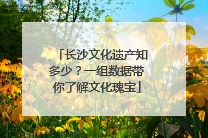 长沙文化遗产知多少？一组数据带你了解文化瑰宝